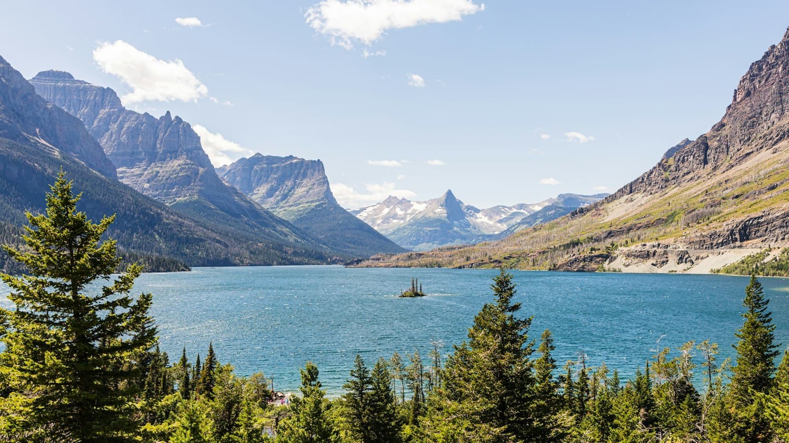 Saint Mary Lake in Glacier National Park, Montana.