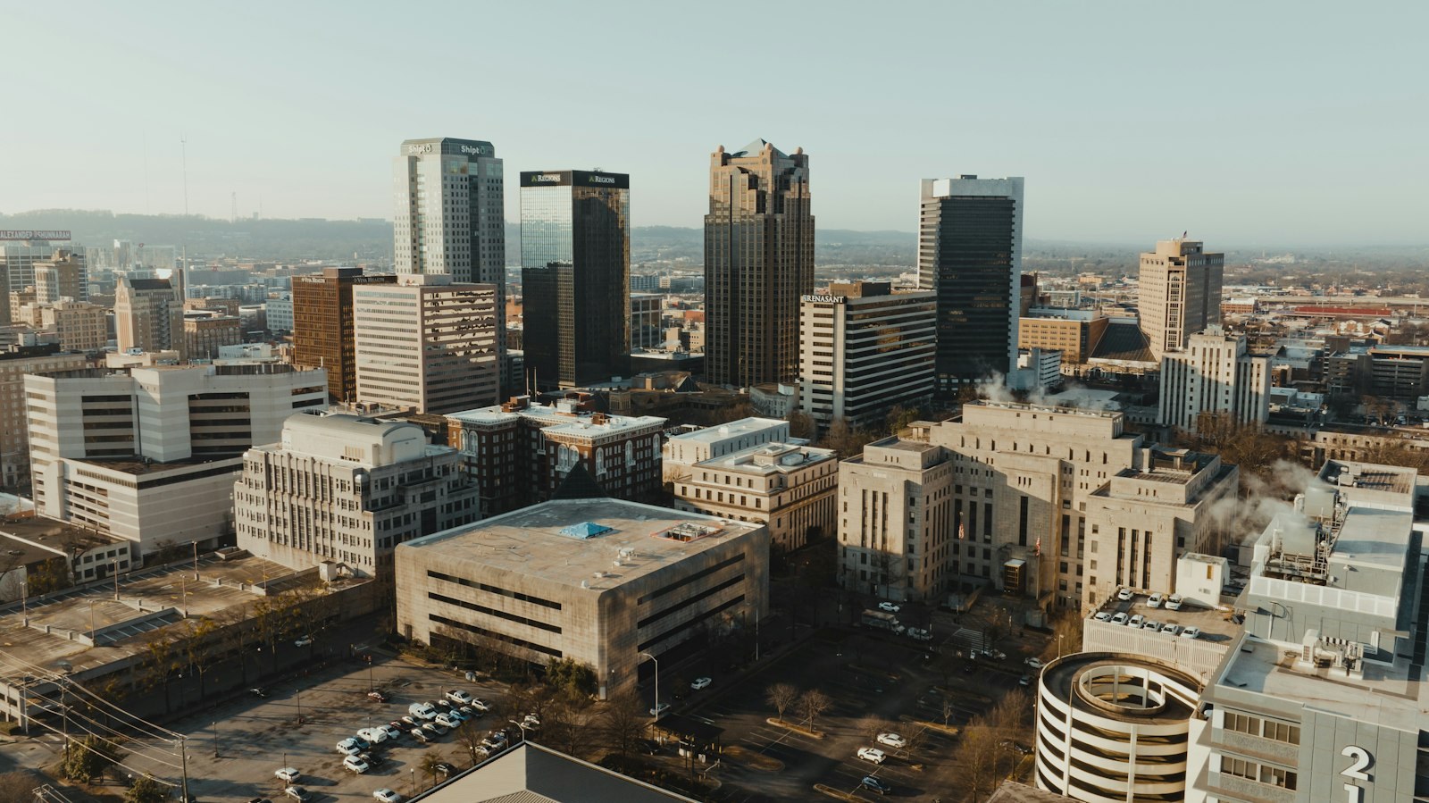 Downtown Birmingham, Alabama, from the air.